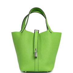 Hermes Picotin Lock 18 Granny Clemence Palladium Hardware