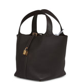 Hermes Picotin Lock 22 Bai Brun Clemence Gold Hardware - Thumbnail View 5