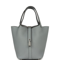 Hermes Picotin Lock 18 Gris Pantin Clemence Palladium Hardware