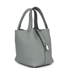 Hermes Picotin Lock 18 Gris Pantin Clemence Palladium Hardware