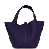 Hermes Picotin Lock 22 Purple Clemence Palladium Hardware - Thumbnail View 4