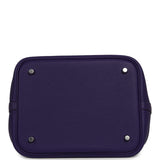 Hermes Picotin Lock 22 Purple Clemence Palladium Hardware - Thumbnail View 6