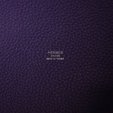 Hermes Picotin Lock 22 Purple Clemence Palladium Hardware - Thumbnail View 7