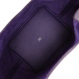 Hermes Picotin Lock 22 Purple Clemence Palladium Hardware - Thumbnail View 8