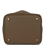 Hermes Picotin Lock 22 Etoupe Clemence Gold Hardware - Thumbnail View 6