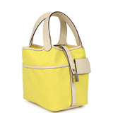 Pre-owned Hermes Picotin Cargo 18 Jaune Citron and Nata Swift and Toile Canvas Palladium Hardware - Thumbnail View 2