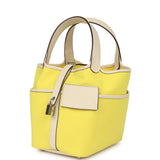 Pre-owned Hermes Picotin Cargo 18 Jaune Citron and Nata Swift and Toile Canvas Palladium Hardware - Thumbnail View 5
