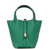 Hermes Picotin Lock 18 Vert Vertigo Clemence Gold Hardware - Thumbnail View 1