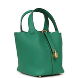 Hermes Picotin Lock 18 Vert Vertigo Clemence Gold Hardware - Thumbnail View 2