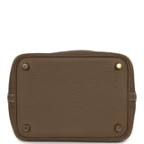 Hermes Picotin Lock 18 Etoupe Clemence Gold Hardware - Thumbnail View 6