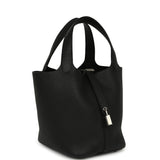Pre-owned Hermes Picotin Lock 18 Black Clemence Palladium Hardware - Thumbnail View 2