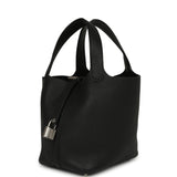 Pre-owned Hermes Picotin Lock 18 Black Clemence Palladium Hardware - Thumbnail View 5