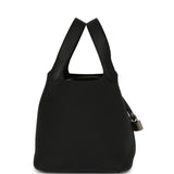 Pre-owned Hermes Picotin Lock 18 Black Clemence Palladium Hardware - Thumbnail View 3