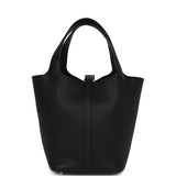 Pre-owned Hermes Picotin Lock 18 Black Clemence Palladium Hardware - Thumbnail View 4