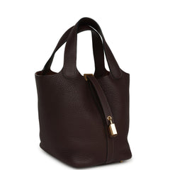 Hermes Picotin Lock 18 Ebene Clemence Gold Hardware