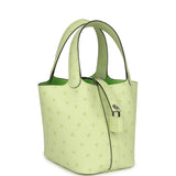 Hermes Micro Picotin Lock 14 Jaune Bourgeon Ostrich Palladium Hardware - Thumbnail View 2