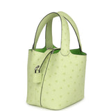 Hermes Micro Picotin Lock 14 Jaune Bourgeon Ostrich Palladium Hardware - Thumbnail View 5
