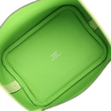 Hermes Micro Picotin Lock 14 Jaune Bourgeon Ostrich Palladium Hardware - Thumbnail View 7