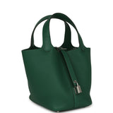 Hermes Picotin Lock 18 Vert Moyen Clemence Palladium Hardware - Thumbnail View 2