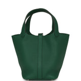 Hermes Picotin Lock 18 Vert Moyen Clemence Palladium Hardware - Thumbnail View 4