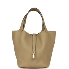 Hermes Picotin Lock 22 Trench Clemence Gold Hardware