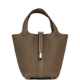Hermes Picotin Lock 18 Etoupe Clemence Palladium Hardware - Thumbnail View 1
