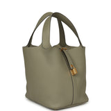 Pre-owned Hermes Picotin 22 Sauge Clemence Gold Hardware - Thumbnail View 2