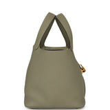 Pre-owned Hermes Picotin 22 Sauge Clemence Gold Hardware - Thumbnail View 3
