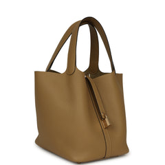 Hermes Picotin Lock 22 Dune Clemence Permabrass Hardware