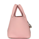 Hermes Picotin Lock 18 Rose Sakura Clemence Palladium Hardware - Thumbnail View 3