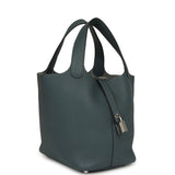 Hermes Picotin Lock 18 Bleu Orage Clemence Palladium Hardware - Thumbnail View 2