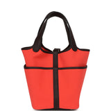 Hermes Cargo Picotin 18 Rose Texas Toile Goeland, Rouge Sellier Swift Palladium Hardware - Thumbnail View 4