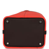Hermes Cargo Picotin 18 Rose Texas Toile Goeland, Rouge Sellier Swift Palladium Hardware - Thumbnail View 6