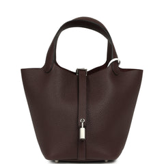 Hermes Picotin Lock 18 Rouge Sellier Clemence Palladium Hardware