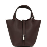 Hermes Picotin Lock 18 Rouge Sellier Clemence Palladium Hardware - Thumbnail View 1