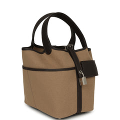Hermes Cargo Picotin 18 Mousse Toile Goeland, Bai Brun Swift Palladium Hardware