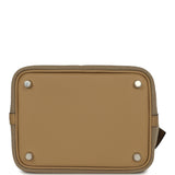 Hermes Picotin Cargo 18 Beige Marfa Toile Canvas, Poussiere Swift Palladium Hardware - Thumbnail View 6