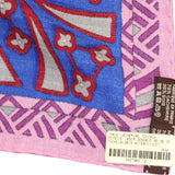 Hermes “Zenobie Reine De Palmyre” Fuchsia/Gris Acier/Violet Silk & Cashmere Scarf 140cm