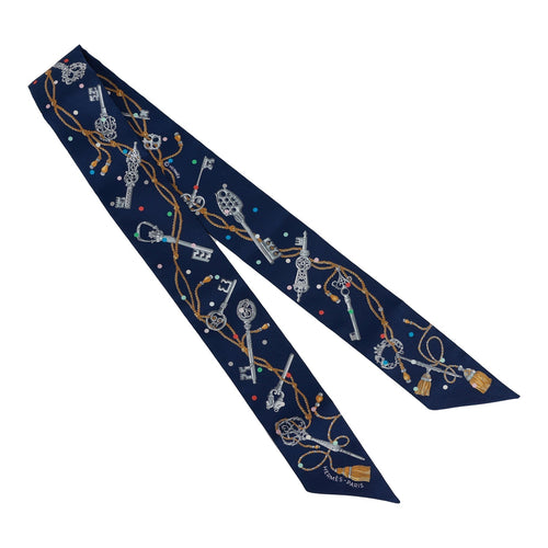 Hermès Authenticated Twilly 86 Silk Scarf