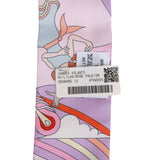 Hermes "Carres Volants" Lilas Silk Twilly Pair