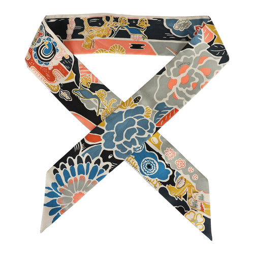 Hermes "Bingata" Vert, Noir, Saumon Twilly