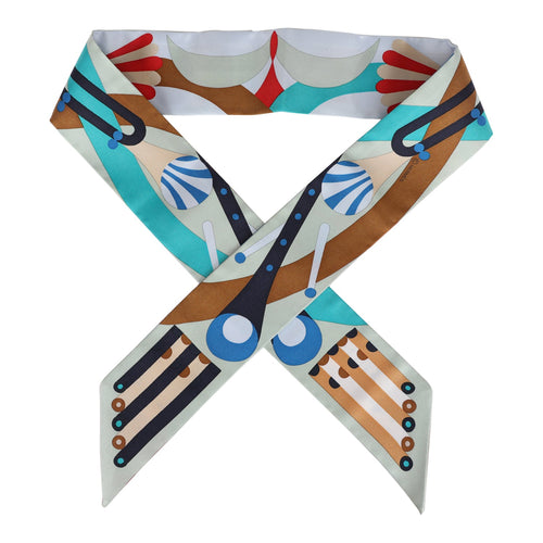 Hermes "Parade en Fanfare" Bleu, Camel, Rouge Twilly