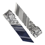 Hermes "Eperon D'Or" Bandana White Multi Silk Twilly Pair