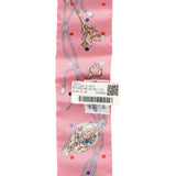 Hermes "Les Cles A Pois" Rose Multi Silk Twilly