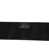 Hermes "Tresses H" Embroidered Black, Rouge H and Argent Silk Twilly