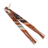 Hermes "Festival des Amazones" Caramel, White and Black Fringe Twilly