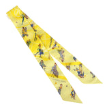 Hermes "Ex-Libris Les Parisie" Jaune Soufre and Gris Silk Twilly - Thumbnail View 2