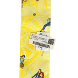 Hermes "Ex-Libris Les Parisie" Jaune Soufre and Gris Silk Twilly - Thumbnail View 3