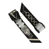 Hermes "Inventaire Poetique De Brides A Bloc" Gris, Creme and Black Multi Silk Twilly Pair