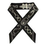 Hermes "Inventaire Poetique De Brides A Bloc" Gris, Creme and Black Multi Silk Twilly